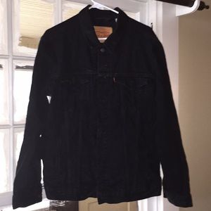 All Black Levi Jean Jacket